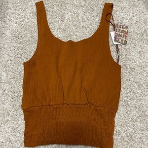 Burnt orange Sleeveless Women's Top